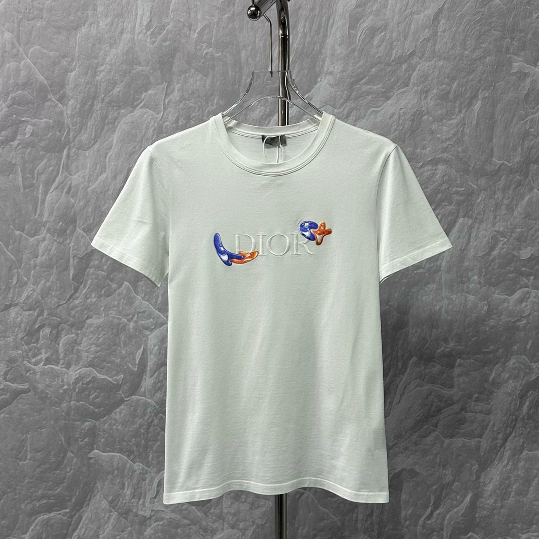 未使用 DIOR/迪奥 kenny联名 字母刺绣短袖 S码 D16205