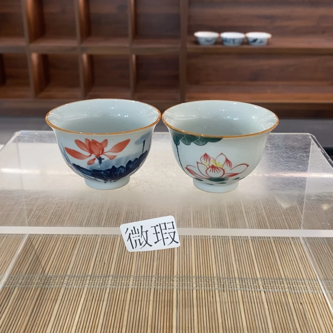 釉下彩老陶泥手工绘制