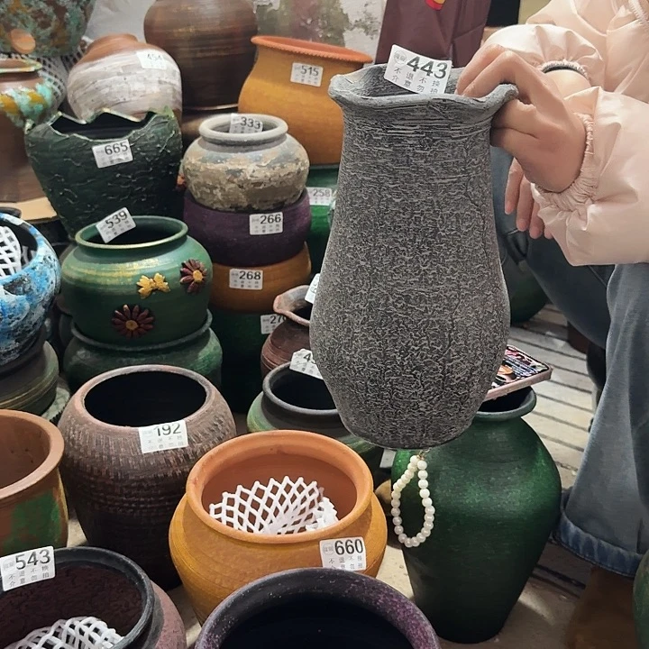 灰色花边443高度28口径13