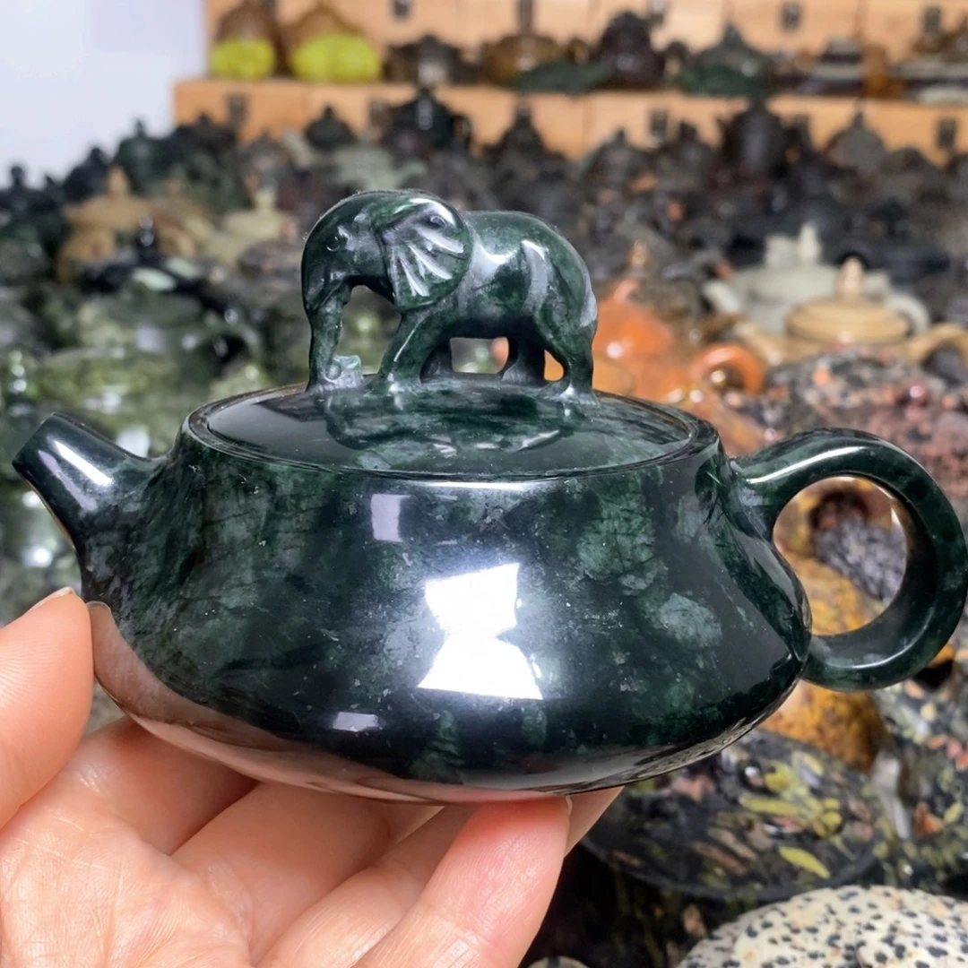 藏玉药王石福利款吉象如意壶180cc