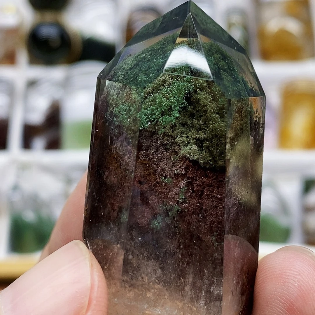 海***焰水晶珠宝半成品未镶嵌摆件