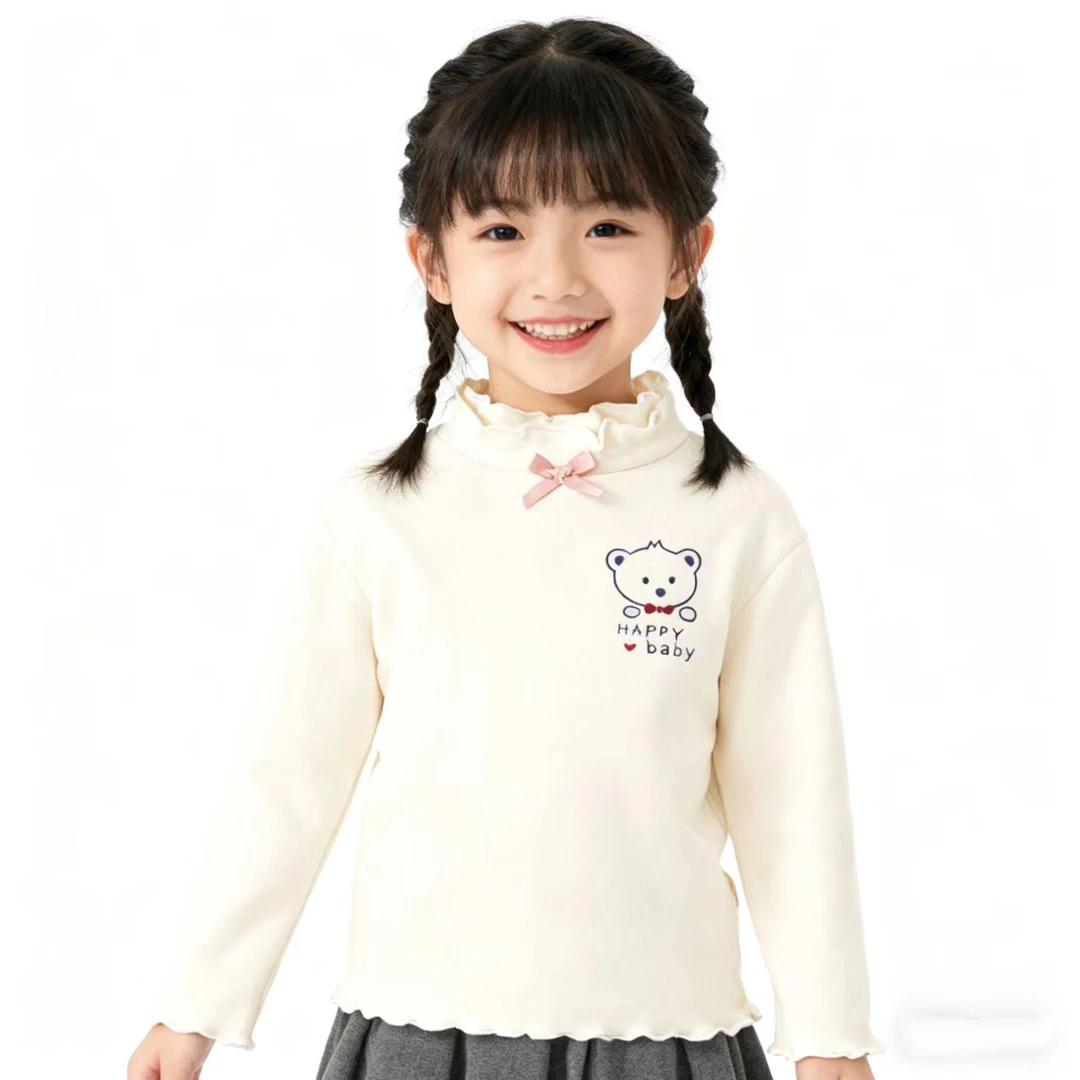 新款秋冬季女童德绒打底衫保暖自发热内搭中大童洋气修身亲肤童装