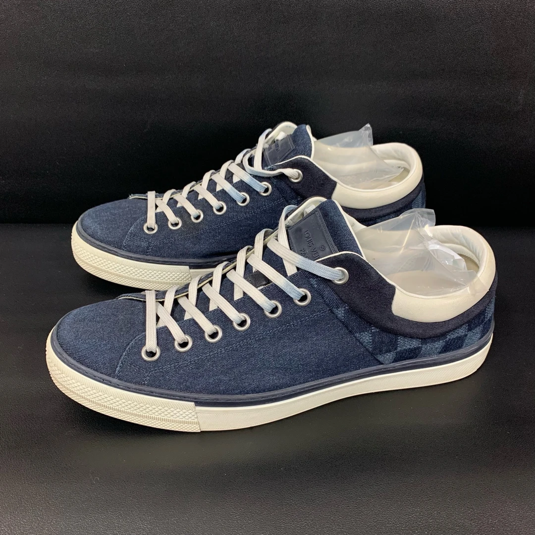 95新 LouisVuitton/路易威登 棋盘格板鞋 9.5码 X0750