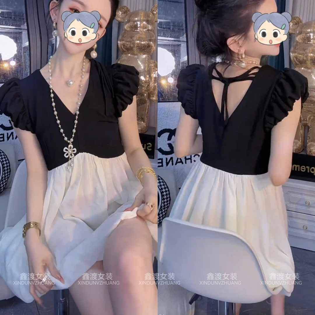 2025夏季新款时尚显瘦气质女士网红洋气连衣裙百搭款D21310