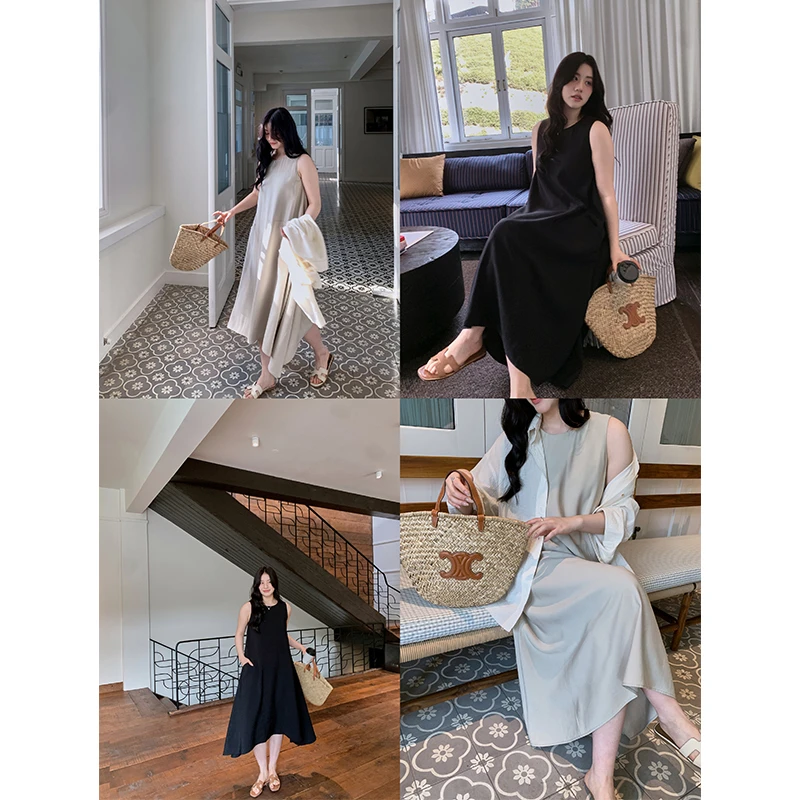 【宠粉回馈】马西西大码女装不规则无袖背心连衣裙胖mm宽松显瘦裙子