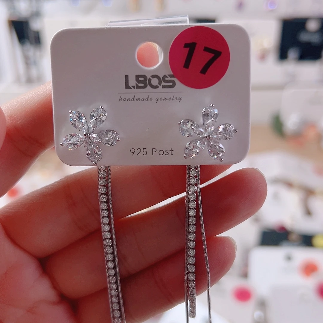 锆石纯铜合金耳环