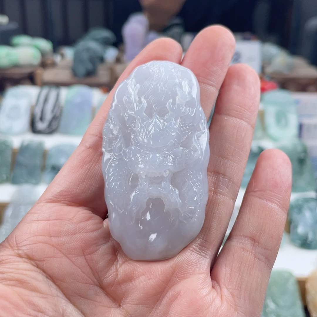 翡翠未镶嵌颈饰龙牌翡翠龙牌缅甸天然翡翠Ａ货龙牌