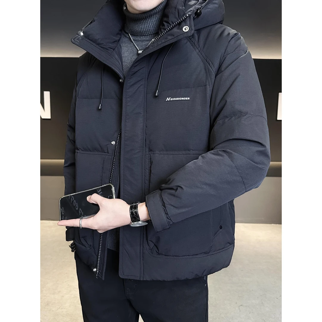 高充绒量男士羽绒服男款秋冬季2025新款加厚潮流休闲连帽短款外套