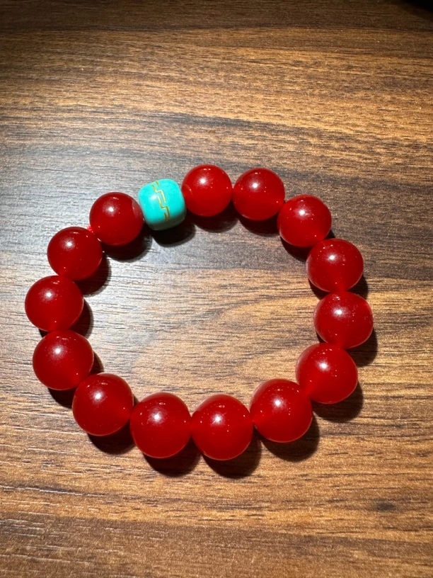 江江推荐-红玛瑙带绿手串YS0205