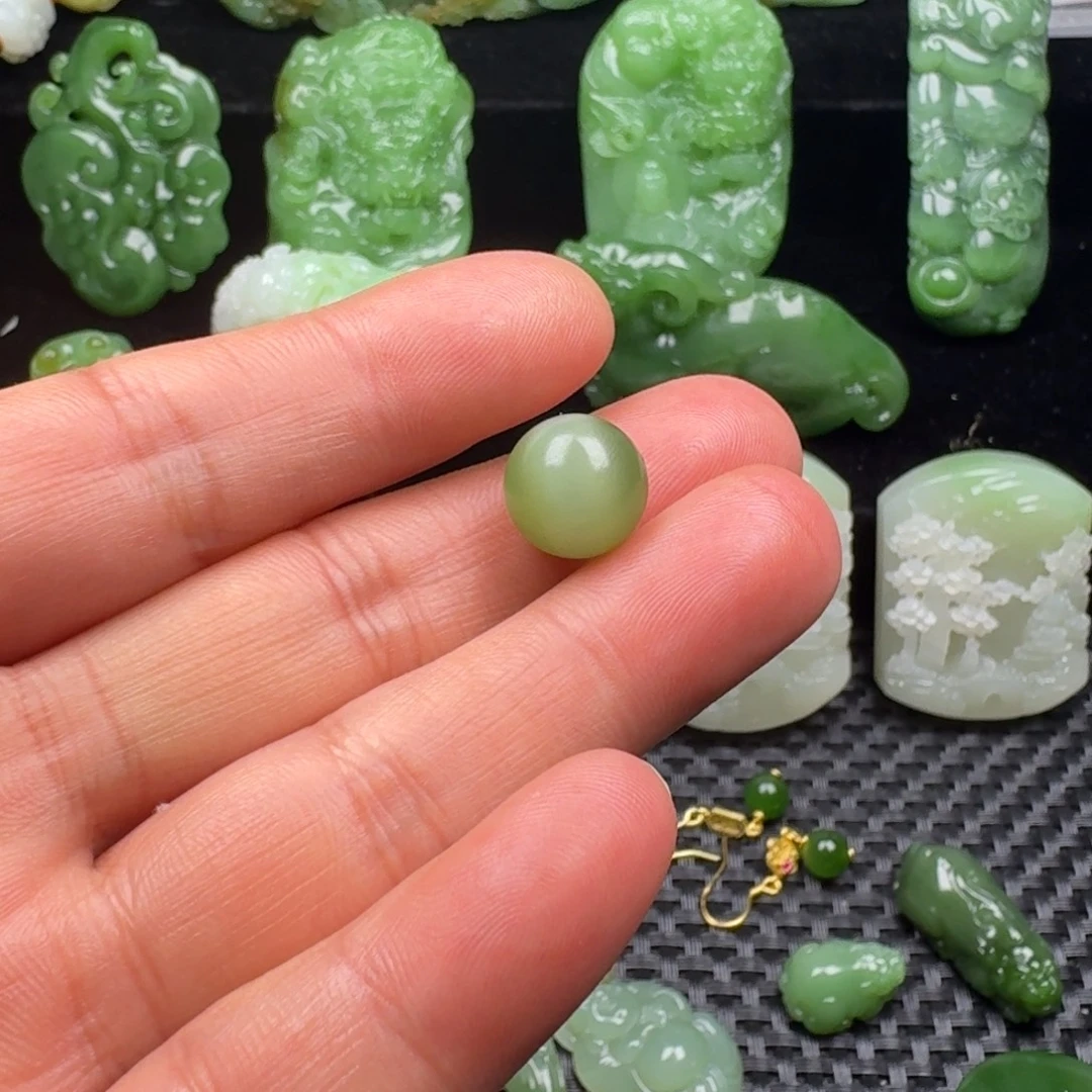 和田玉（碧玉）未镶嵌吊坠(不含链)