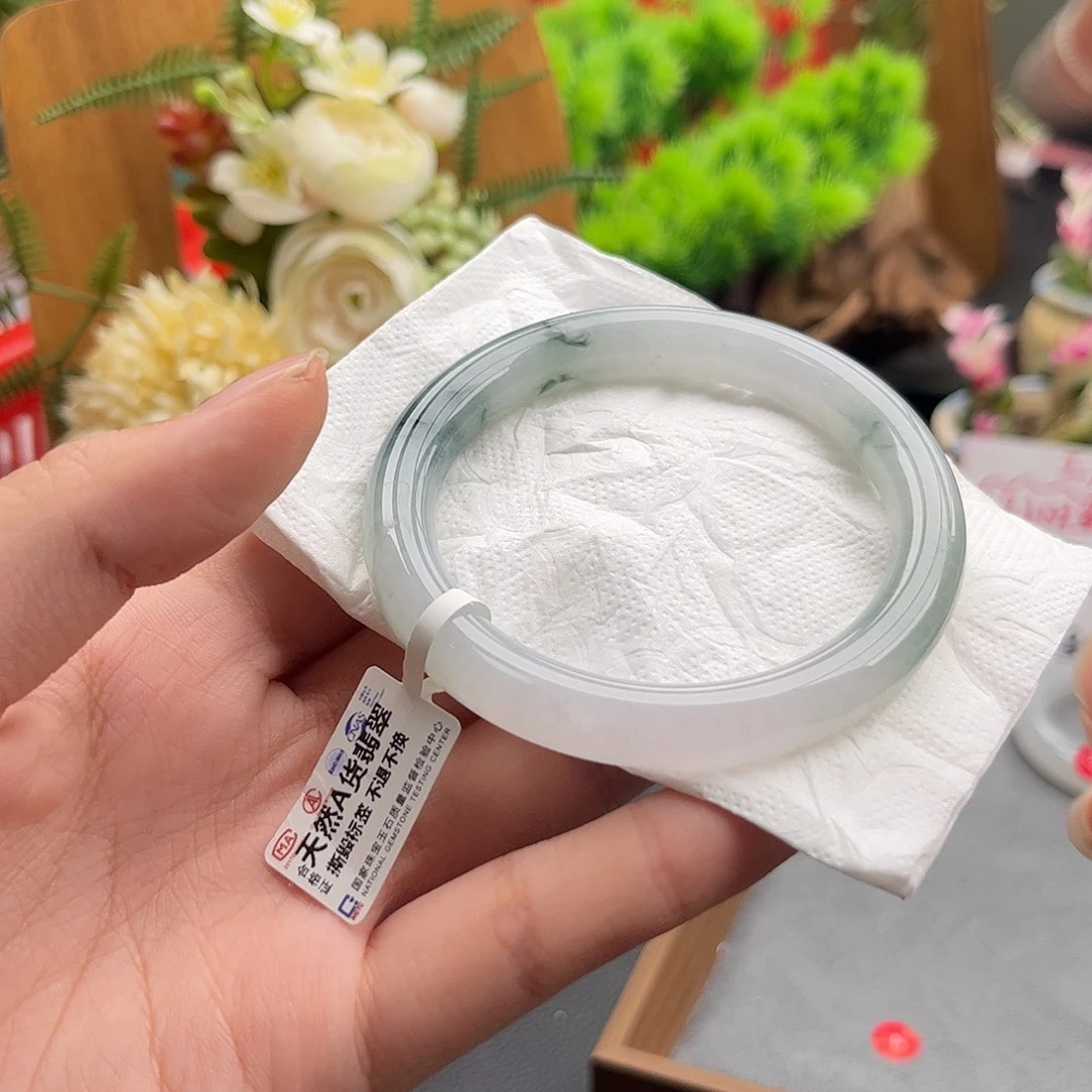 秋***子翡翠未镶嵌手镯54-55