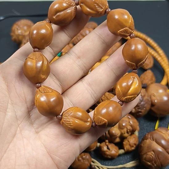 橄榄核手串寿桃手串