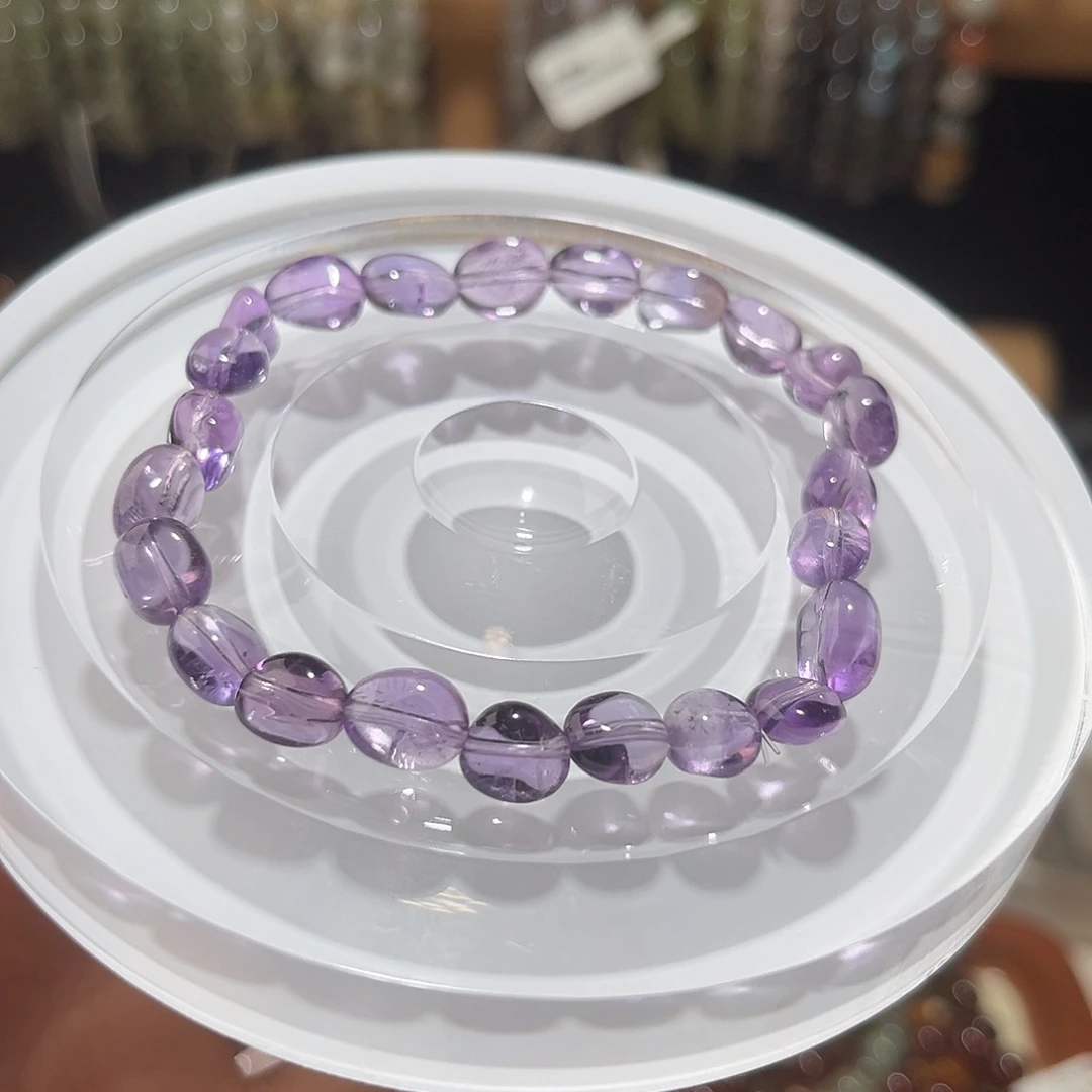 手链烟晶未镶嵌紫水晶糖豆