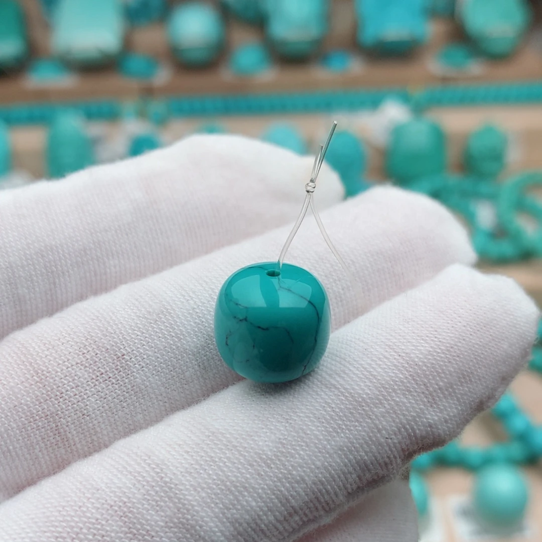 未镶嵌绿松石珠宝奇石12.3mm