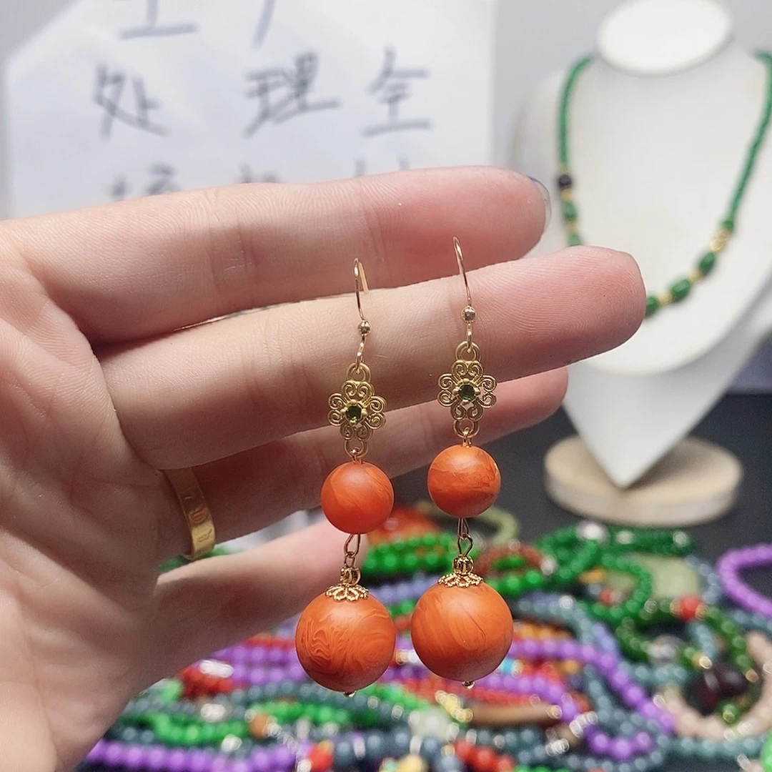 未镶嵌耳钉玛瑙/玉髓