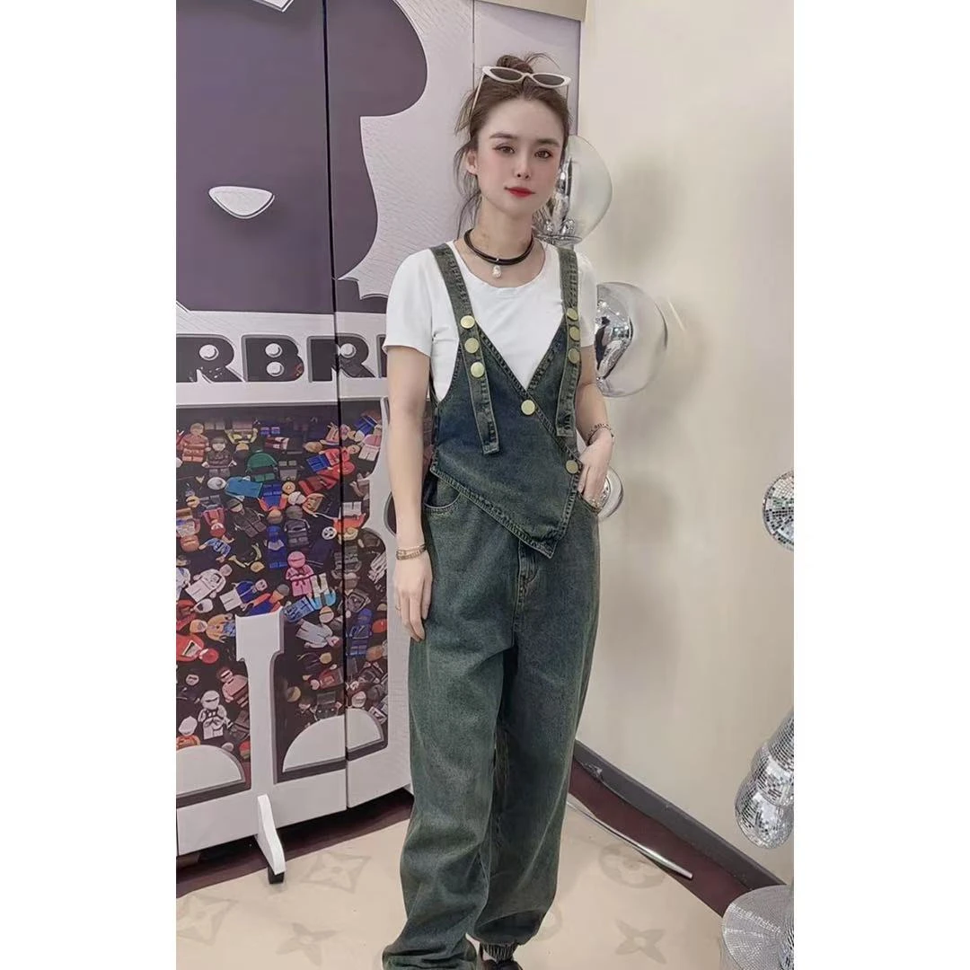 2025春季款网红休闲时尚高档洋气显瘦百搭减龄韩版水洗牛仔背带裤