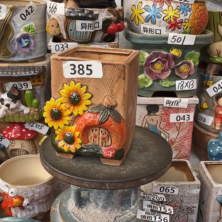 粗陶材质多肉花盆