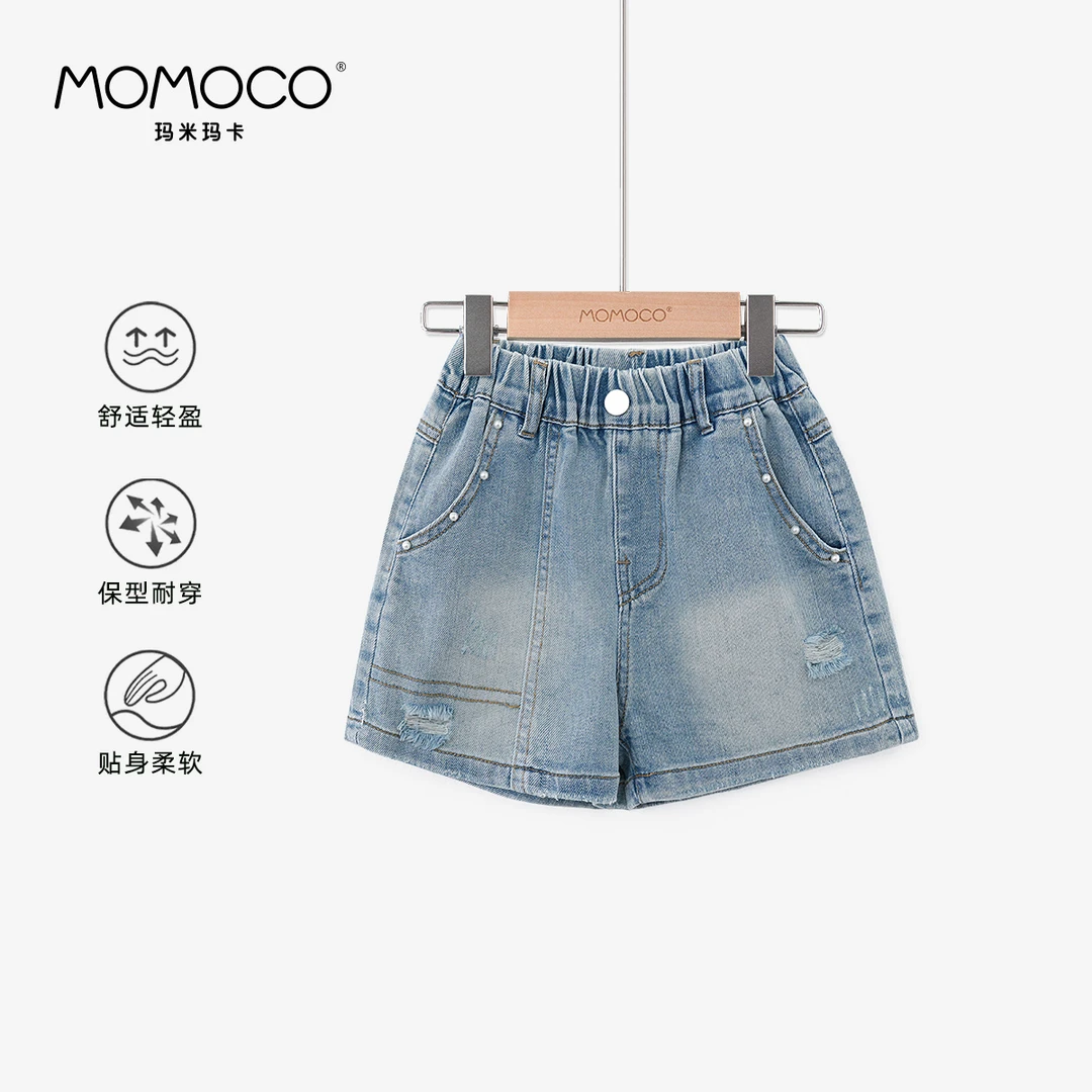 MOMOCO女童夏季休闲牛仔短裤75630353002