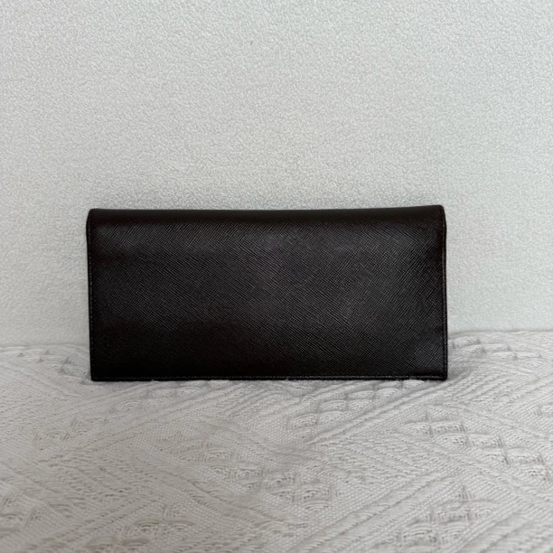 95新 Prada/普拉达 4598/男士时尚全皮对折钱包