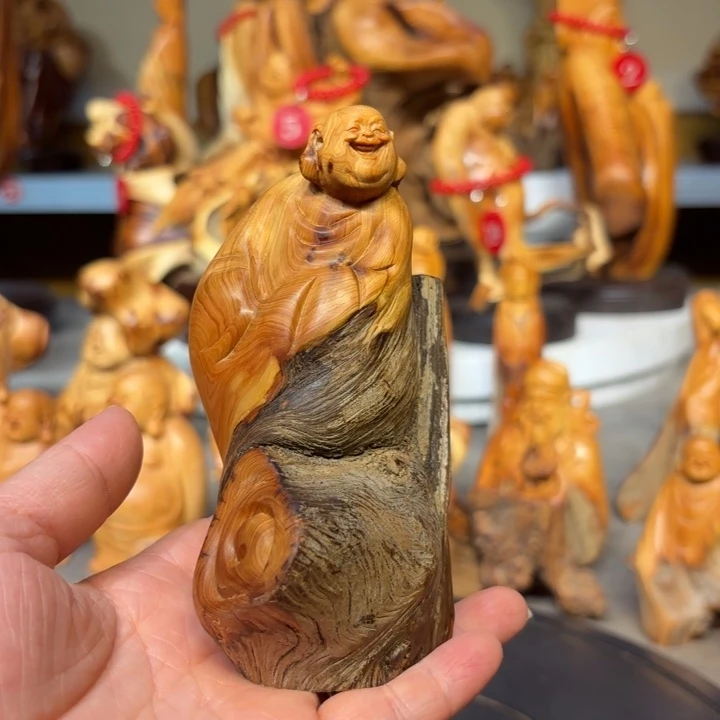 柏木太行崖柏弥勒佛