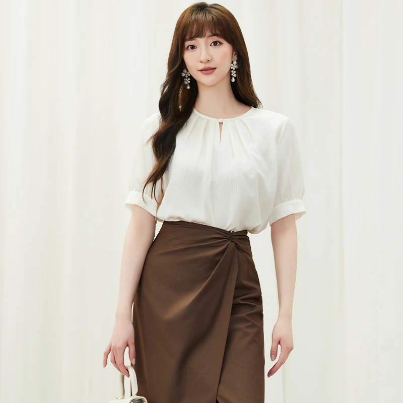 【达人专属】佳人苑雪纺衫女夏季新款J422022