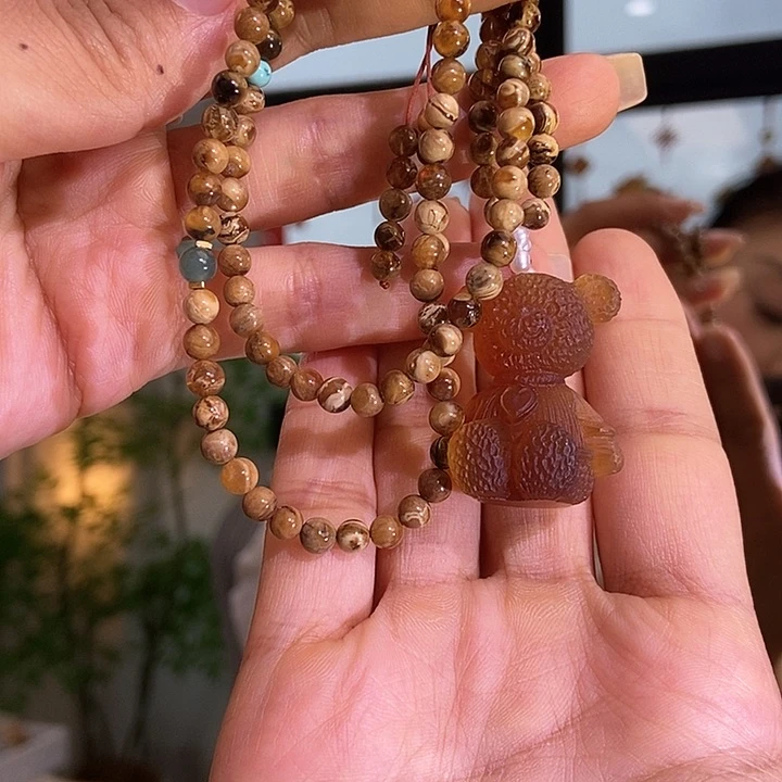 琥珀颈饰未镶嵌蜜蜡项链