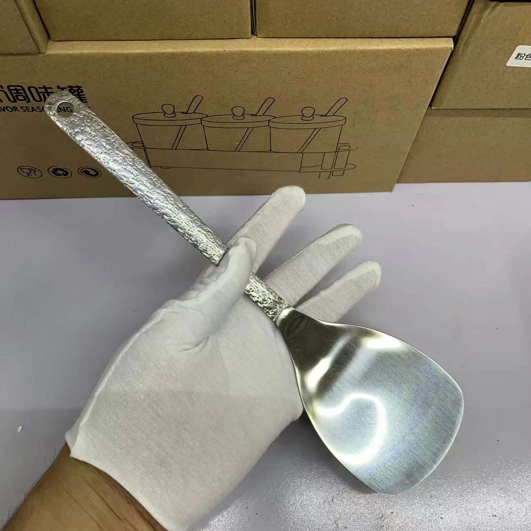 304不锈钢锅铲锤纹铲子迷你锅铲炒菜煎饼