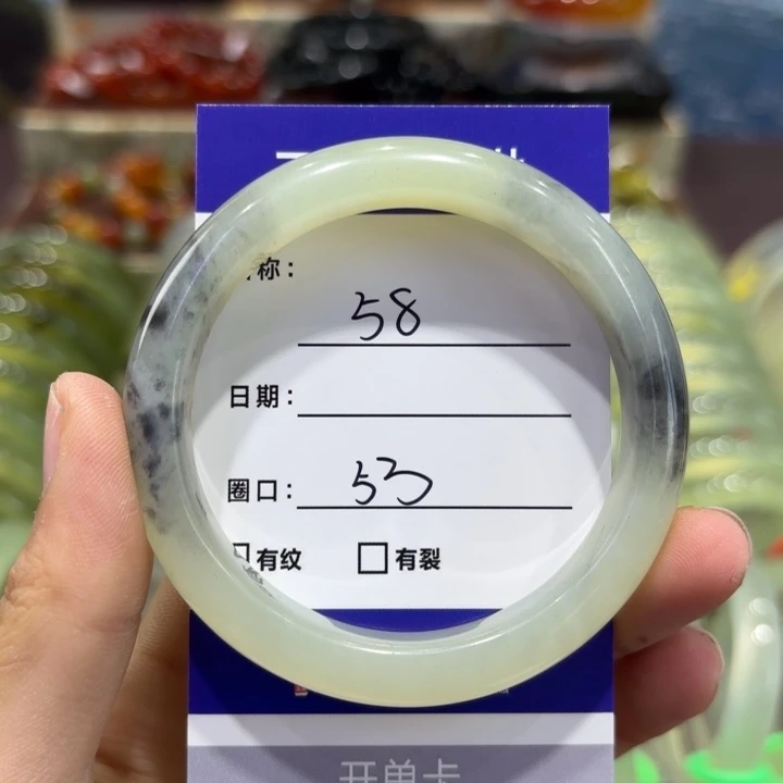 岫玉未镶嵌手镯天然