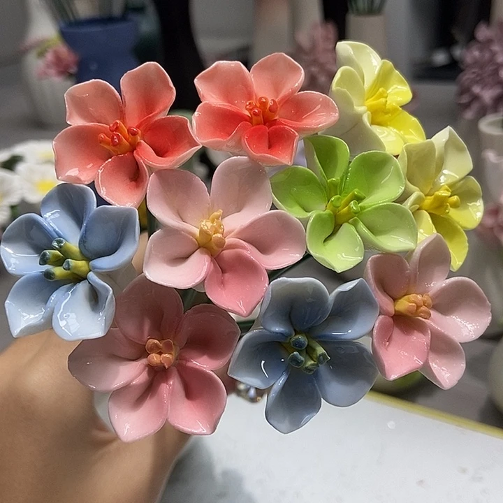 陶瓷纯手工捏花设计