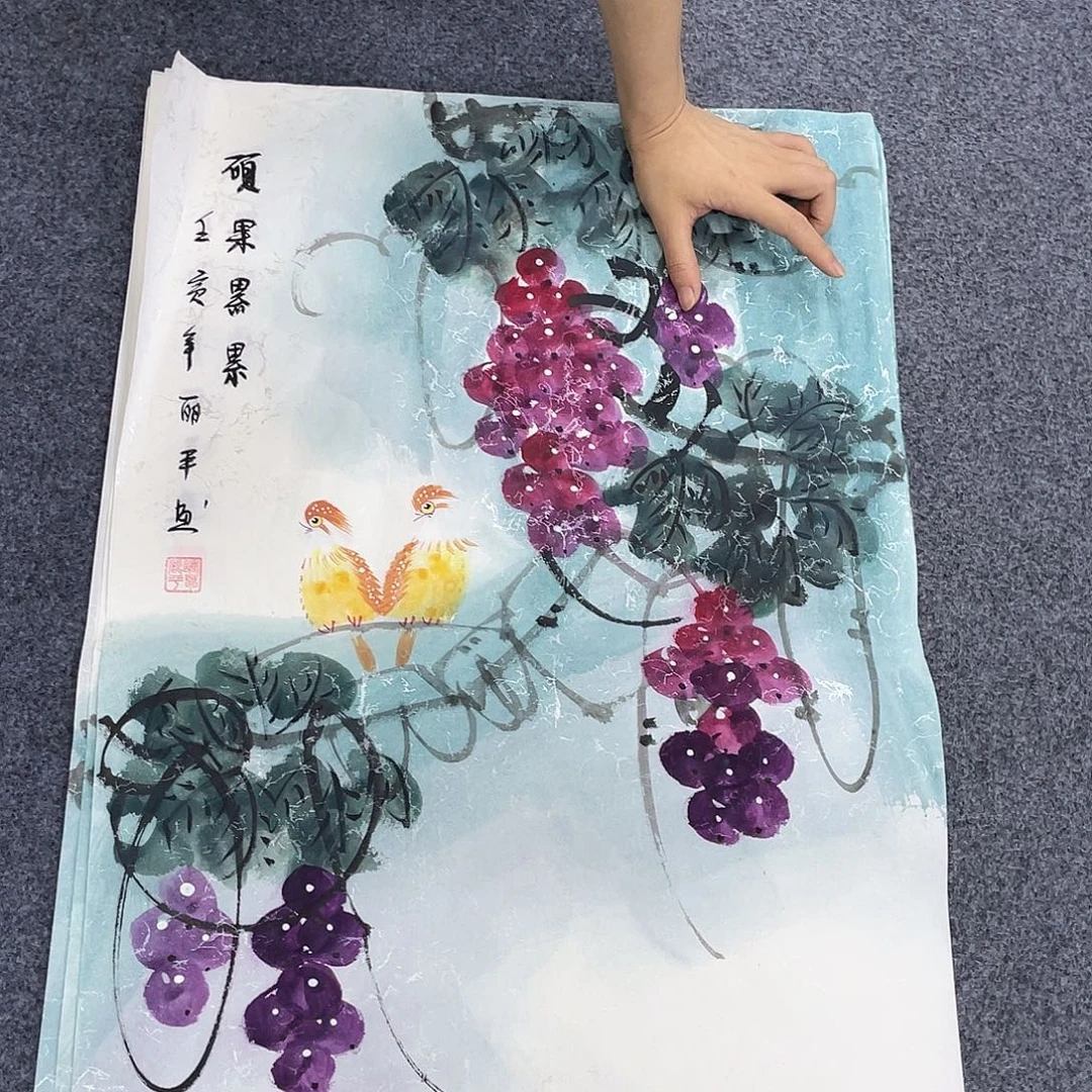 国画作品小姐姐放漏…