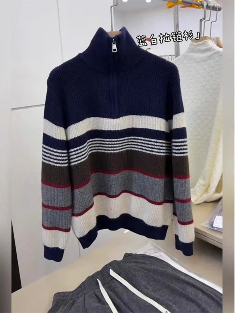 高领拉链毛衣0052