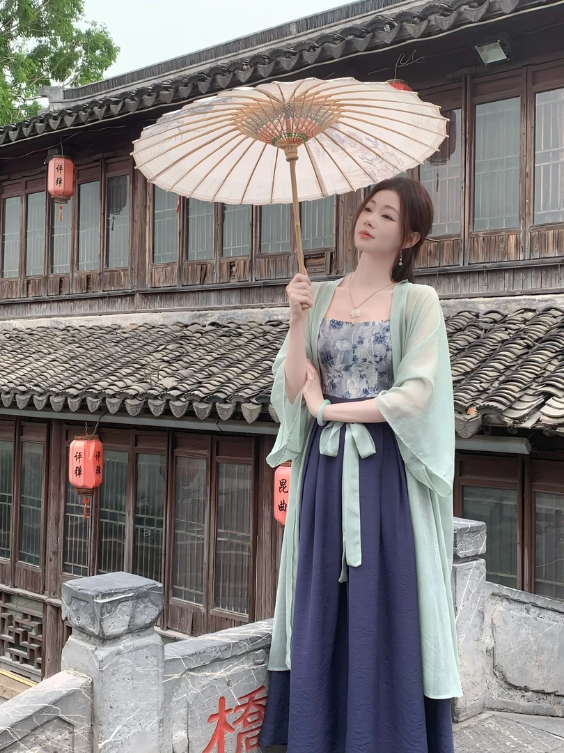 EIA一尧新中式国风【东风破】清冷禅意古风连衣裙改良汉元素复古裙