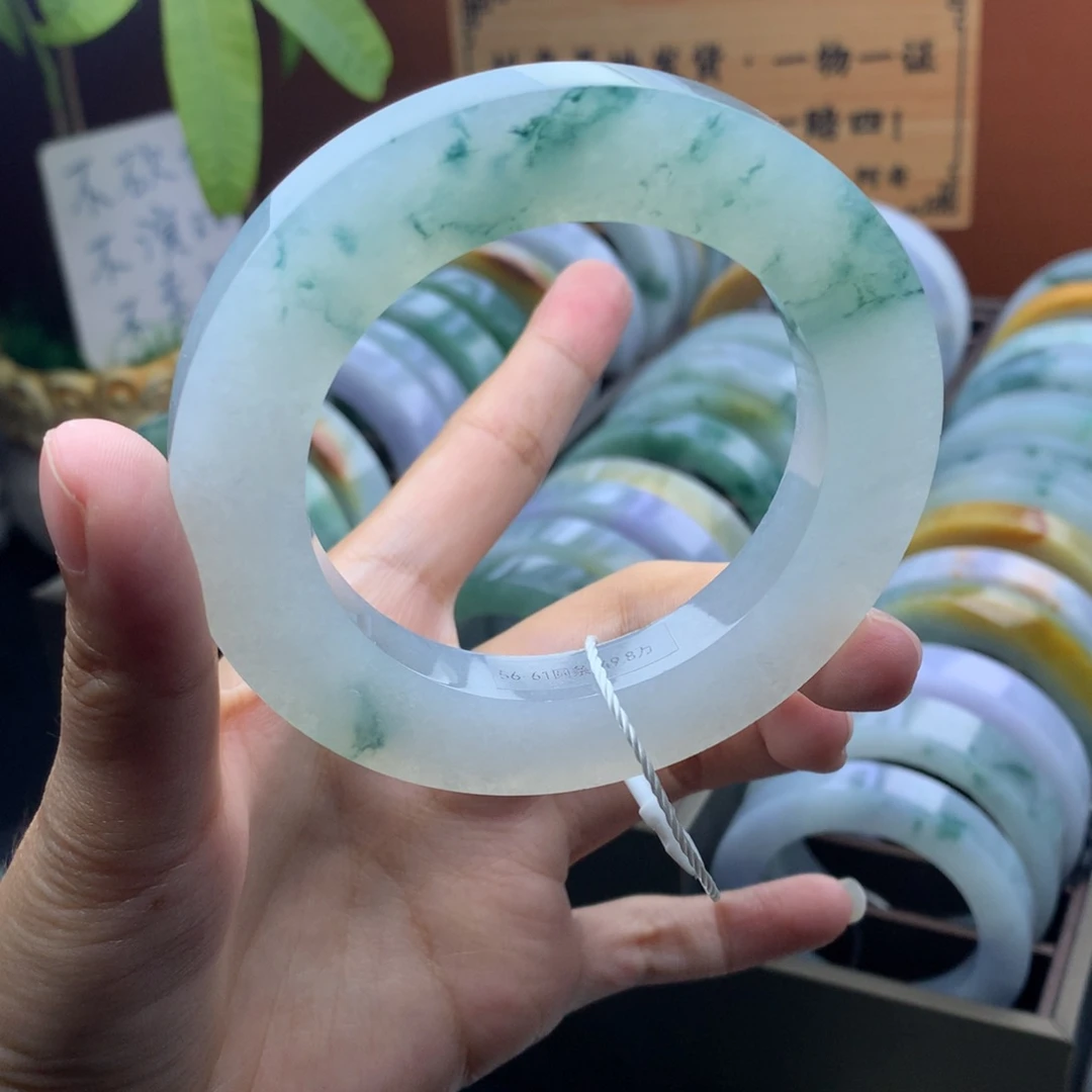 未镶嵌定制手镯定制翡翠定制圆条56-61