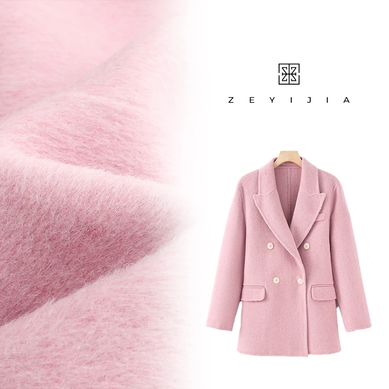 冬季时尚百搭双排扣保暖轻奢女装大衣毛呢外套WD-8816