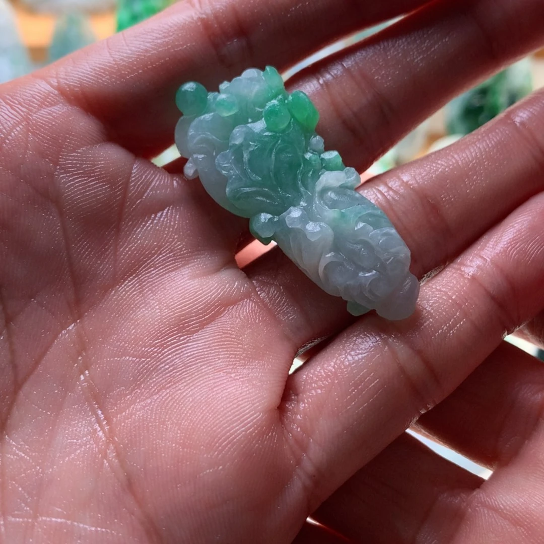 未镶嵌定制翡翠白菜