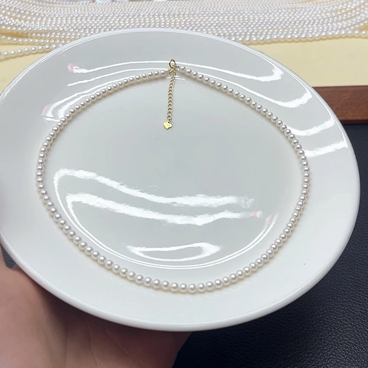 珍珠项链钛钢淡水珍珠3