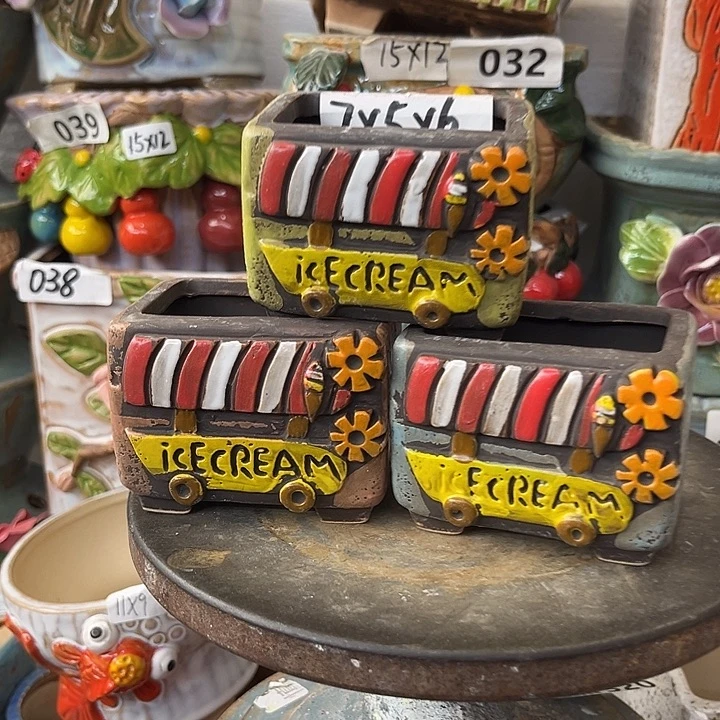 粗陶材质多肉花盆