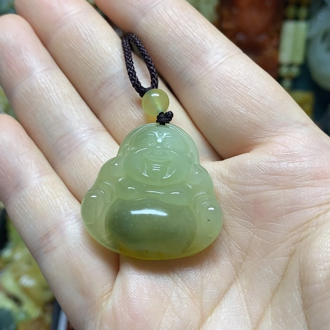 岫玉未镶嵌吊坠(赠链)微棉