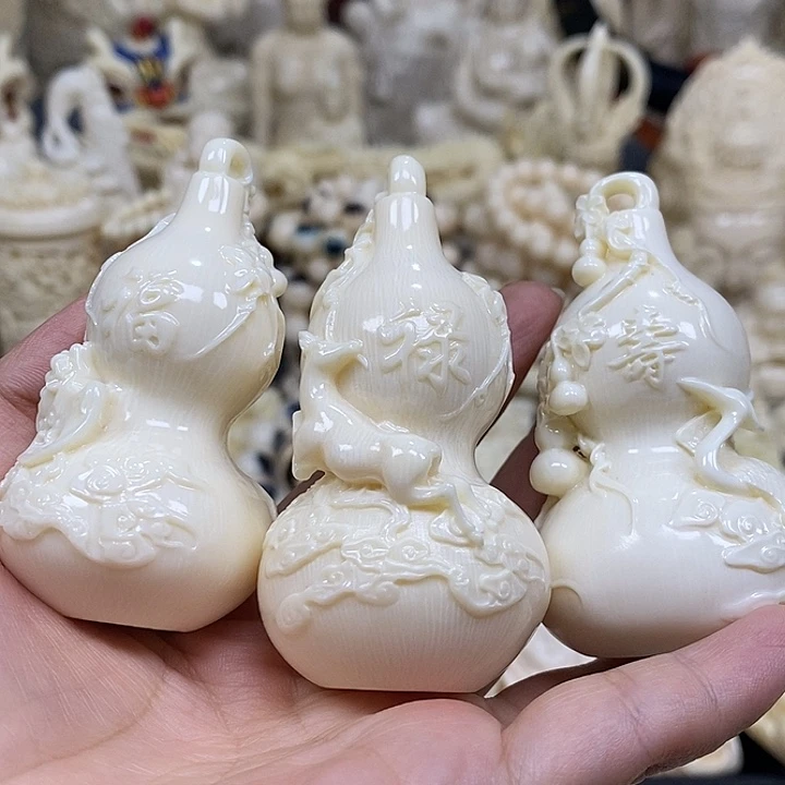 紫檀木类端景台夏*猛犸牙葫芦一套