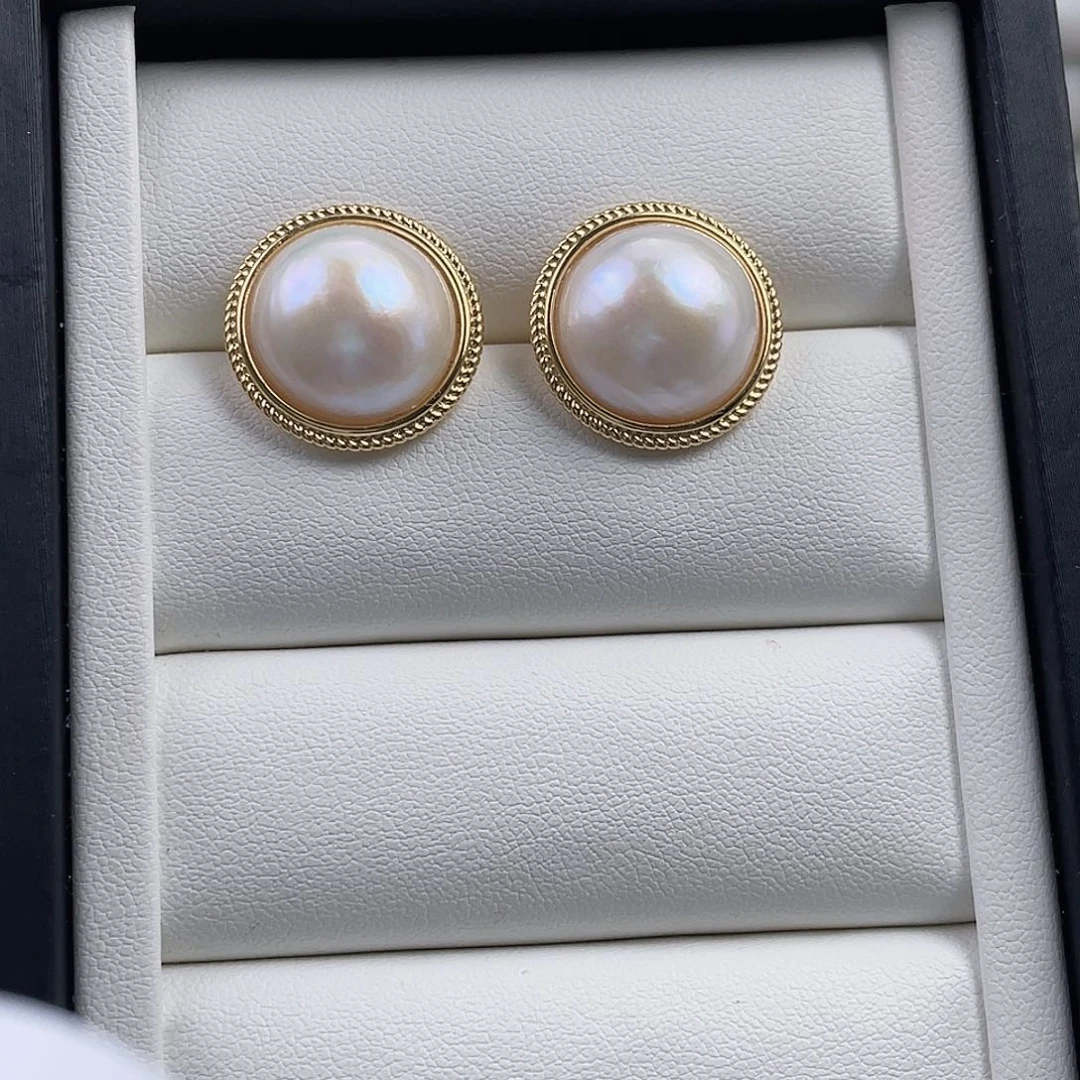 耳饰未镶嵌拼合珍珠（马贝珠）1