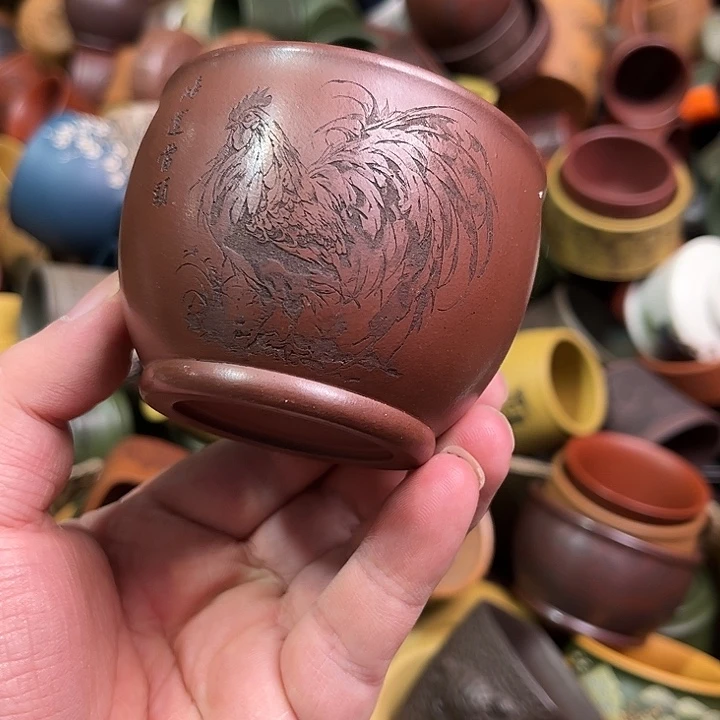 紫砂茶杯全手工紫砂主人杯