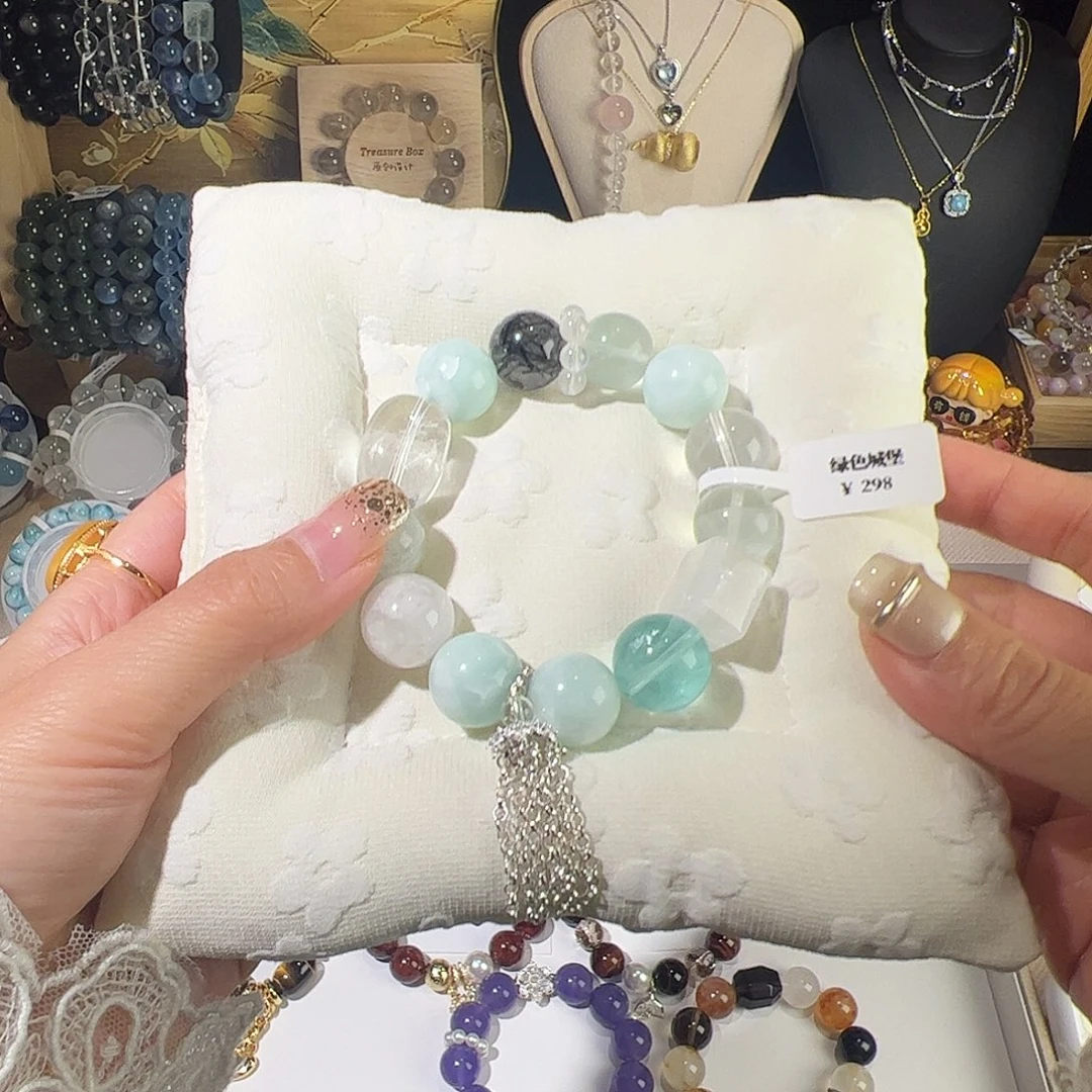 绿色城堡15mm设计款手链