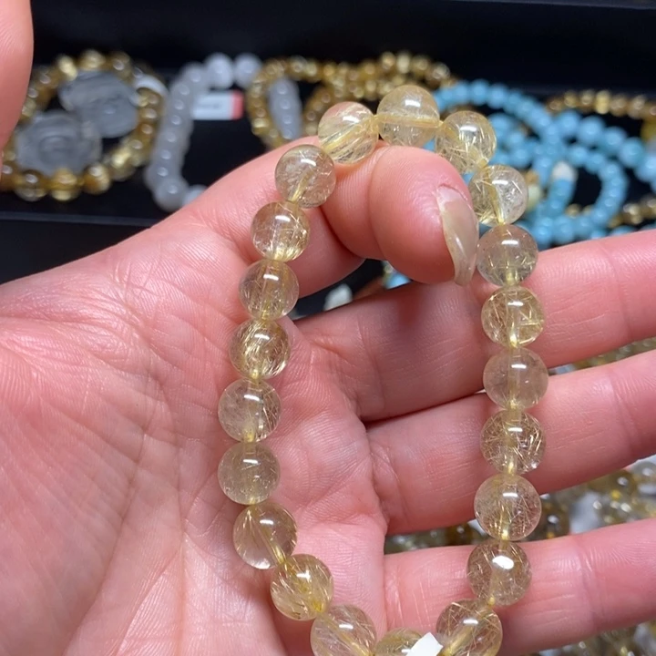 凉***丝发晶手链未镶嵌天然发晶
