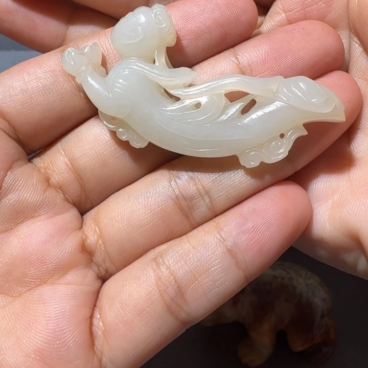 用***3和田玉未镶嵌挂件