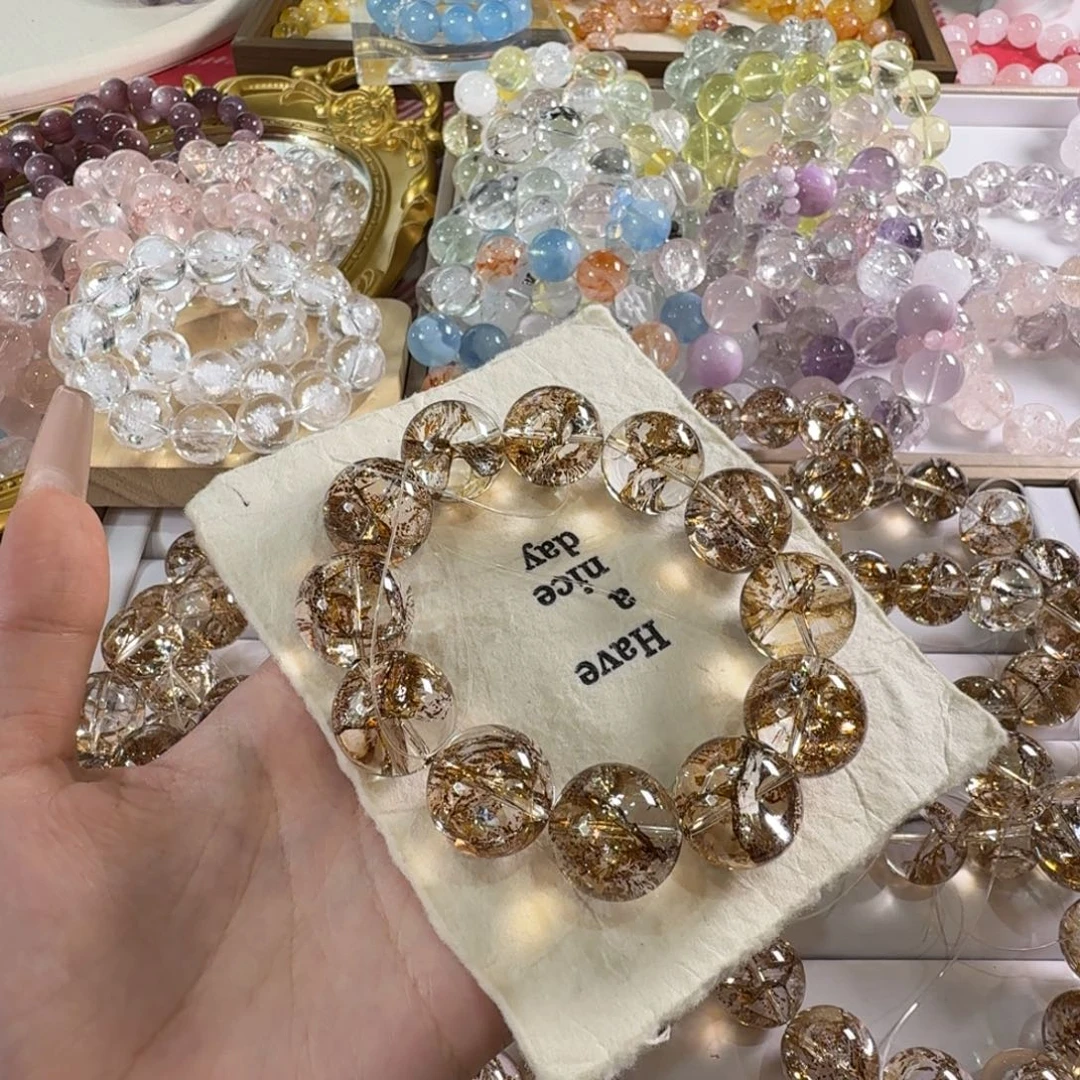 喵***喵未镶嵌手链水晶金箔19