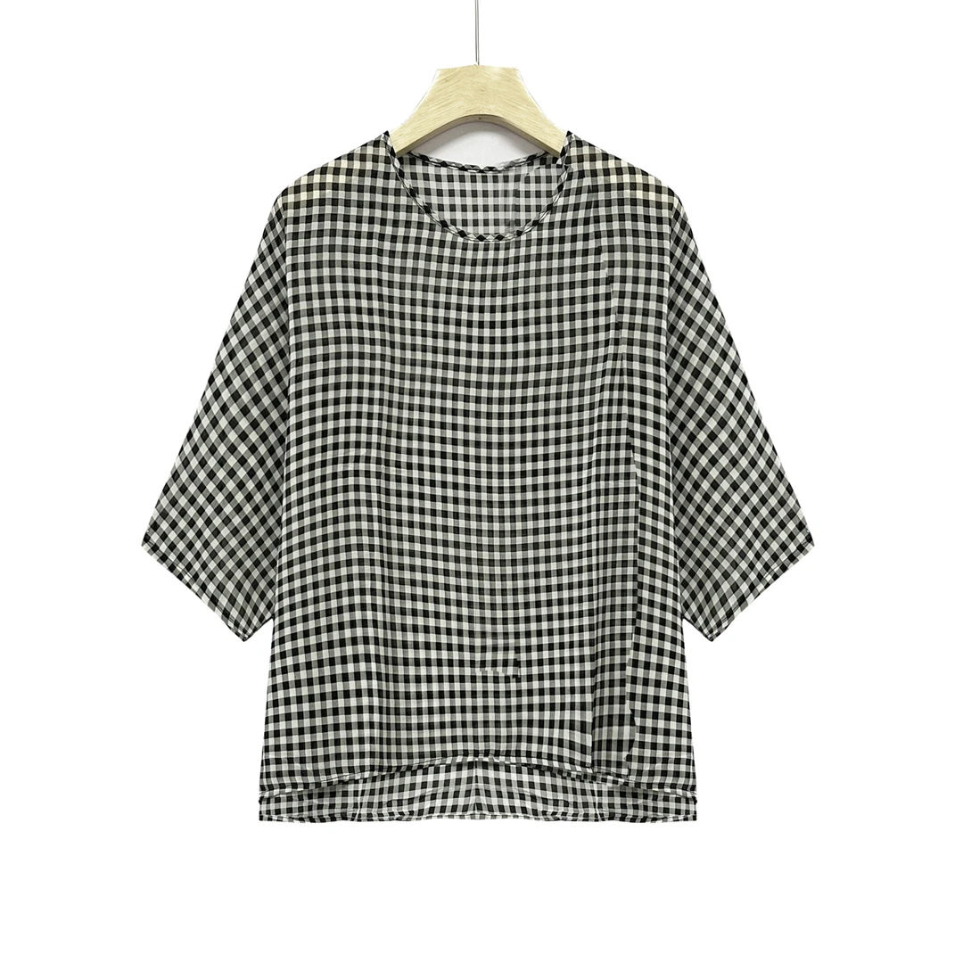 夏季新品！女士圆领短袖时尚减龄小衫F557