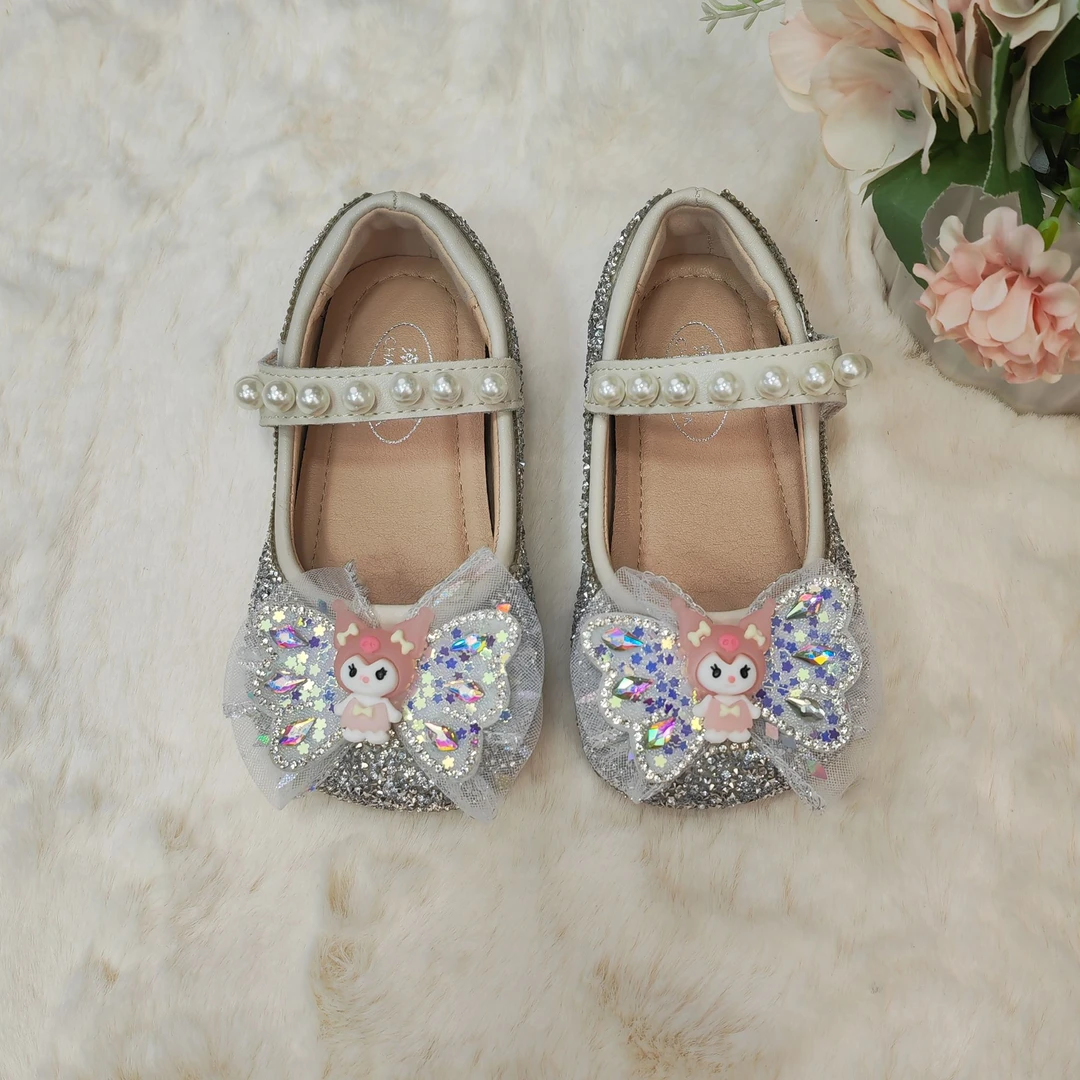 2025新款百库洛米真皮公主鞋搭软底软面 爱莎公主鞋 水晶公主鞋