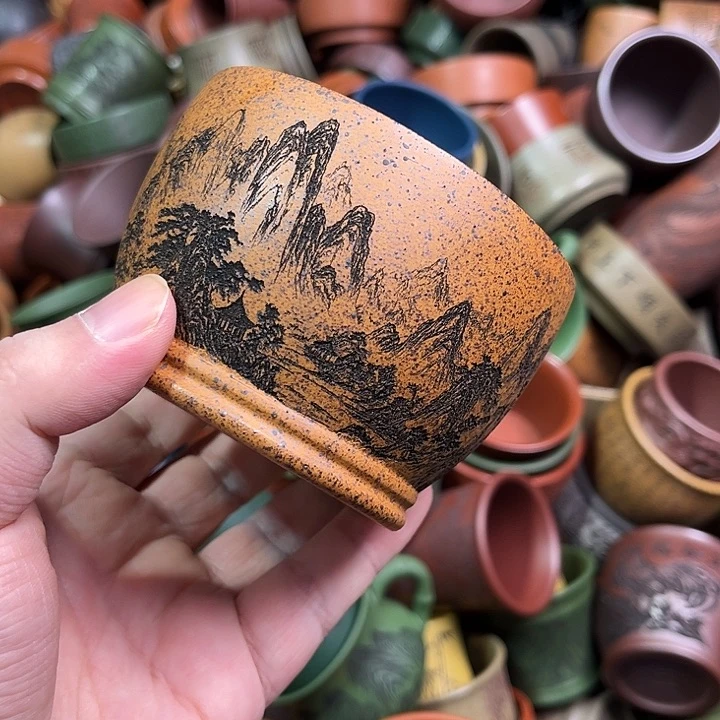 紫砂茶杯全手工紫砂主人杯