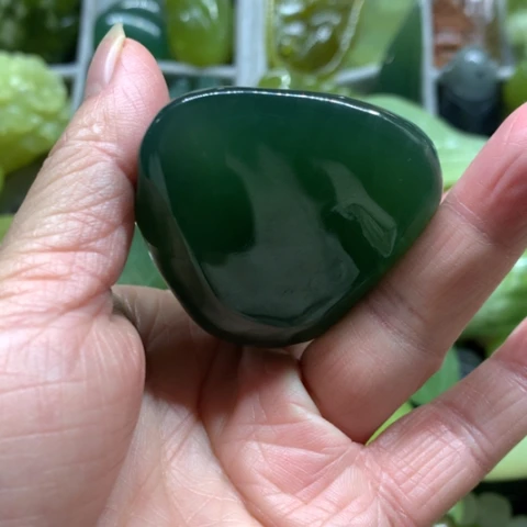 蛇纹石玉未镶嵌手把件