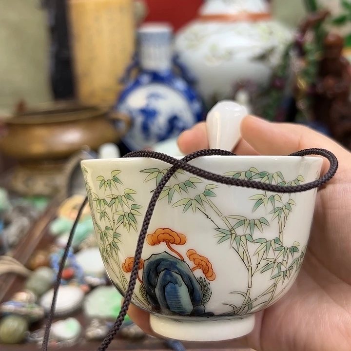 摆件半**过瓷杯！紫砂壶